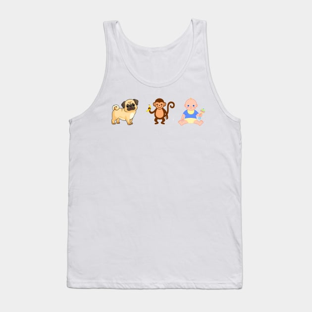 PuppyMonkeyBaby Shirt Tank Top by deidrelynn